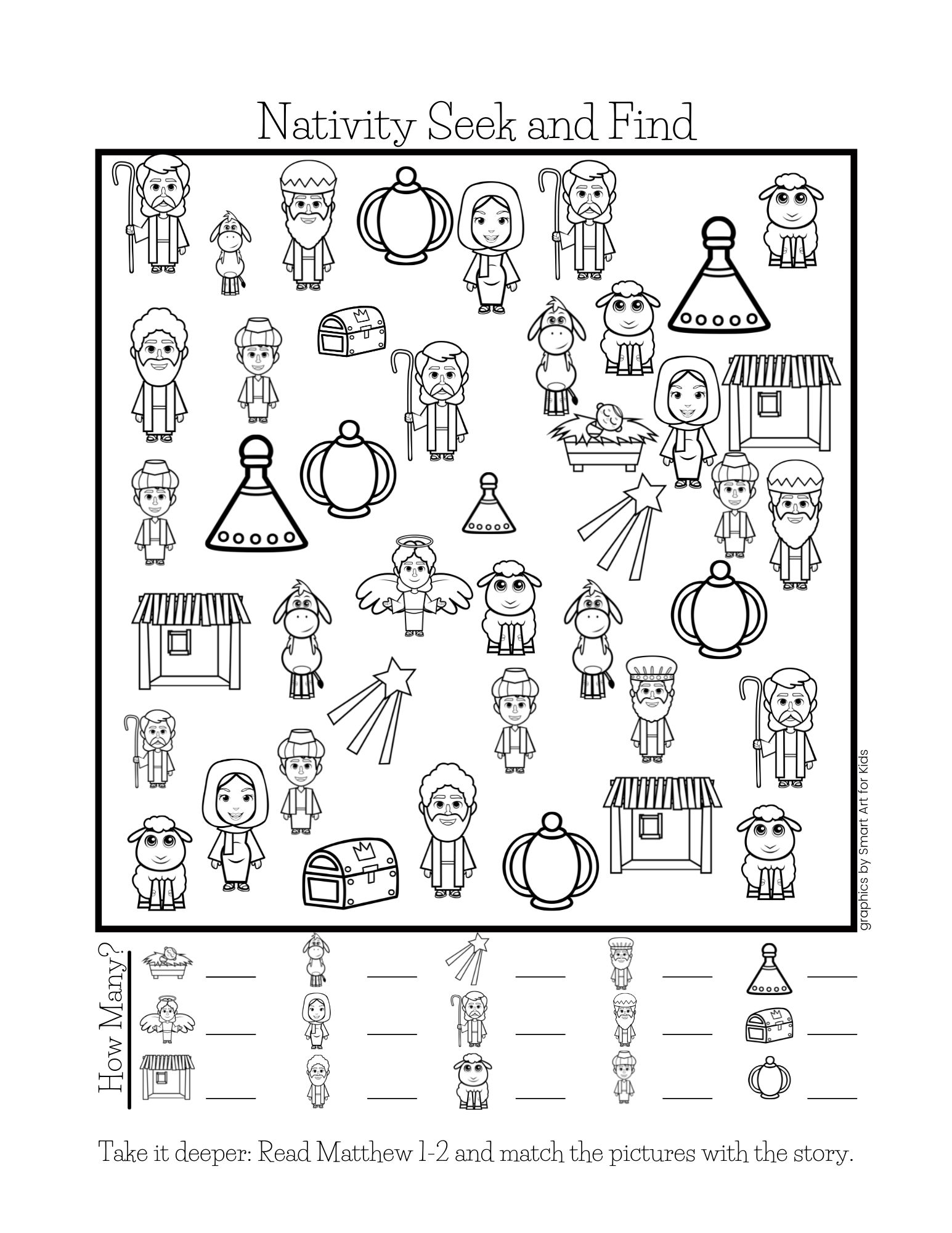 nativity seek and find